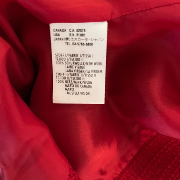 Light jacket with mink trim, belt and shaped collar - Picture 11 of 12